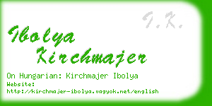 ibolya kirchmajer business card